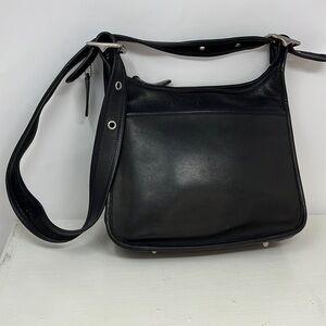 Coach Legacy 9966 Large Black Zip Shoulder Crossbody Bag